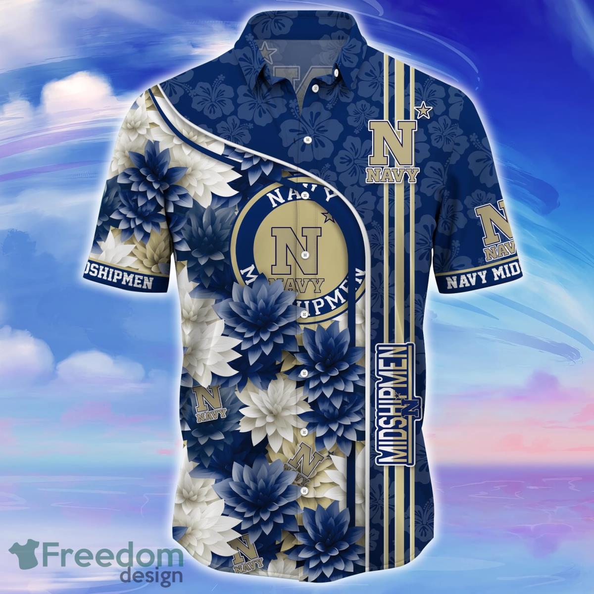 Navy Midshipmen Trending Hawaiian Shirt For Fans Product Photo 2