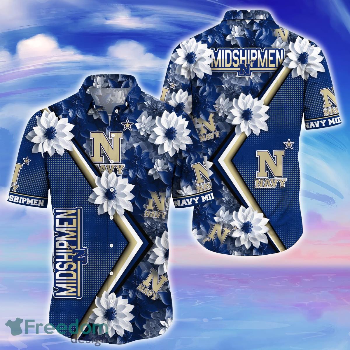 Navy Midshipmen Trending Hawaiian Shirt Gift For Fans Product Photo 1