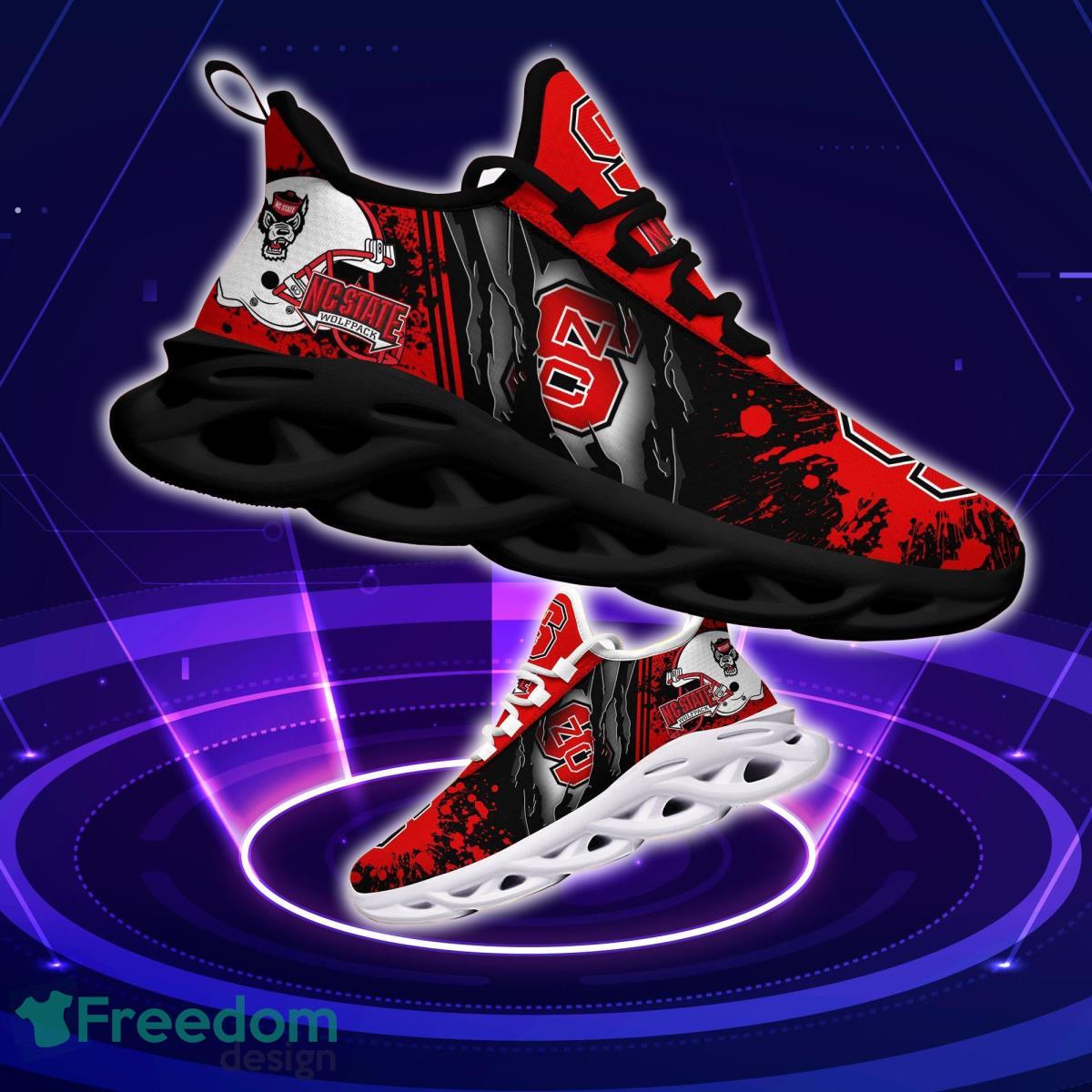 NC State Wolfpack Logo Torn And Splatter Background Max Soul Shoes Best Sneakers For Fans Product Photo 1