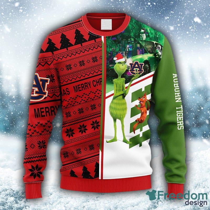 Auburn Tigers Skull Flower Ugly Christmas Ugly Sweater - Reallgraphics