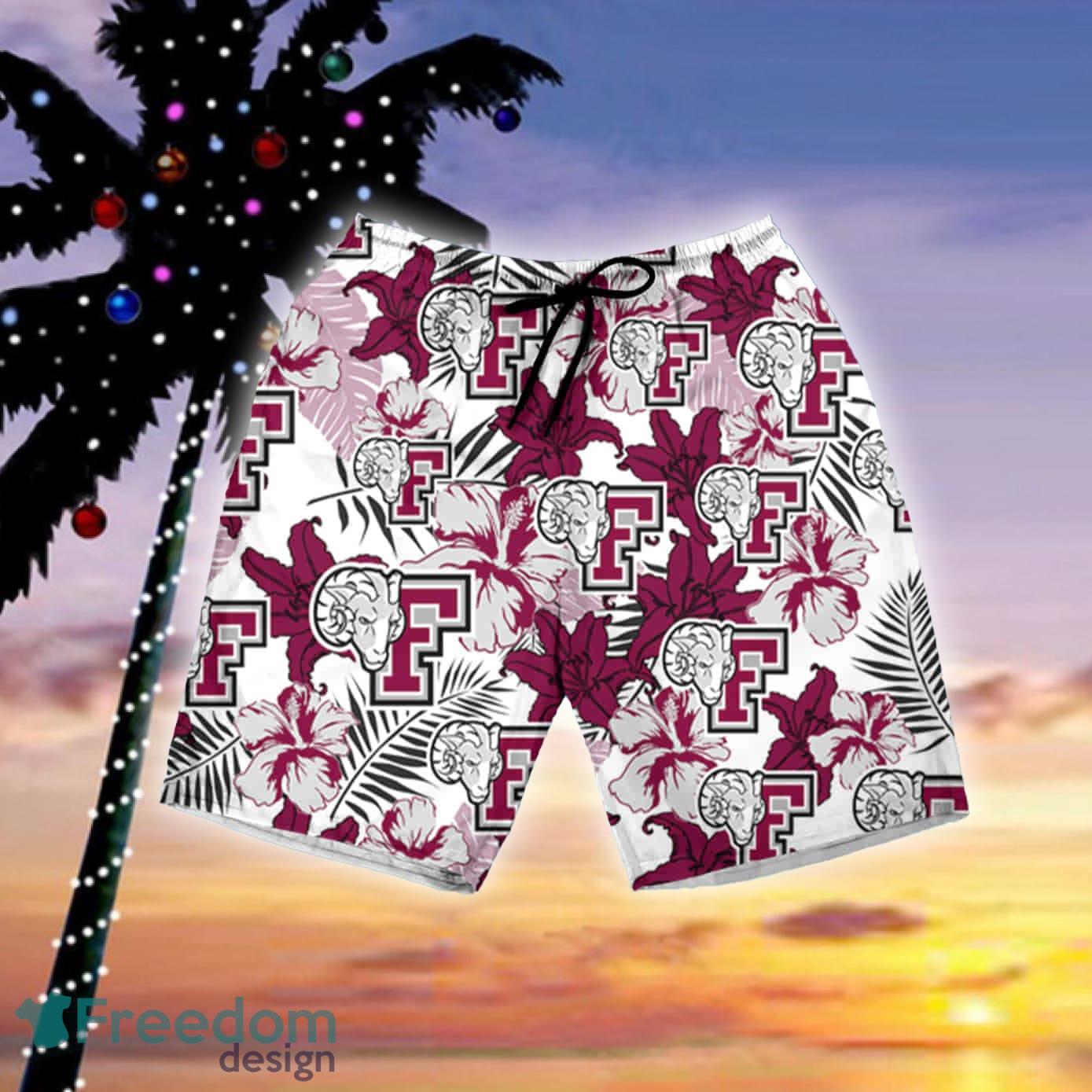 Ncaa Fordham Rams Hawaiian Shirt And Short Set Gift Men Women