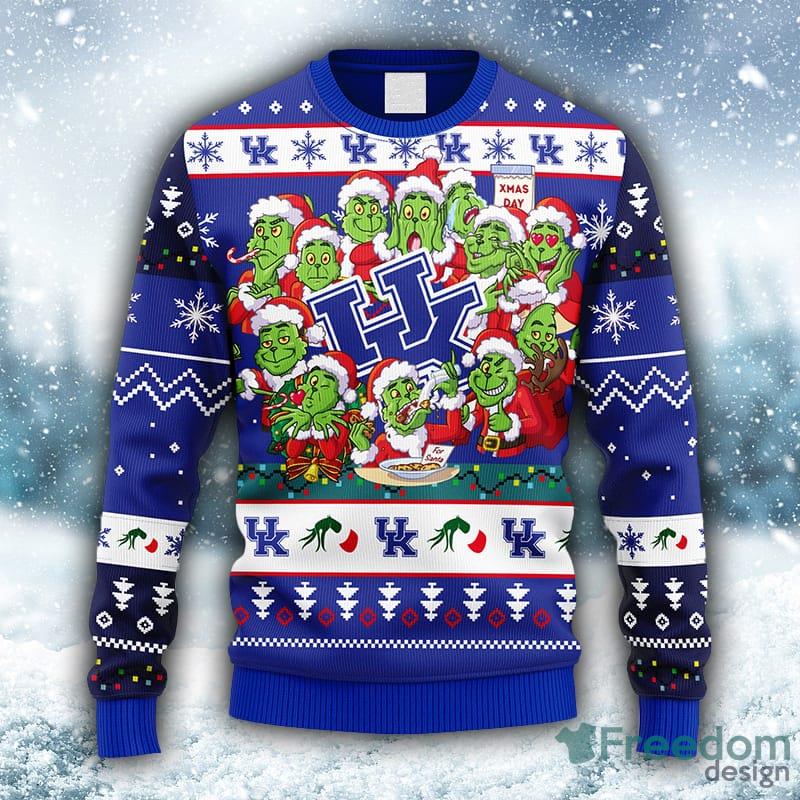 Grinch York Yankees Blue Christmas Ugly Christmas Sweater - Anynee