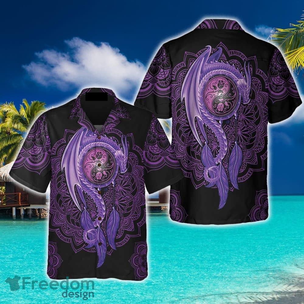 Neon Purple Dragon Mandala Dragon Hawaiian Shirt, Purple Dragon Shirt For  Men And Women - Trendy Aloha