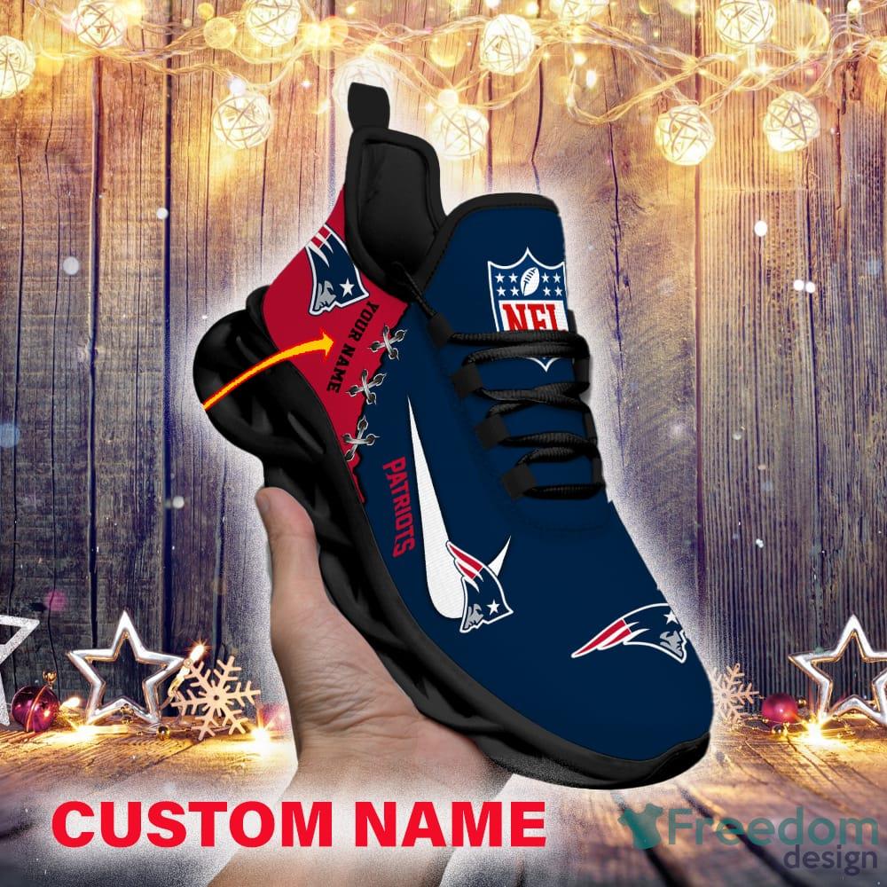 New England Patriots NFL Custom Name Unique Max Soul Shoes Gift For Fans  Running Sneaker - Freedomdesign