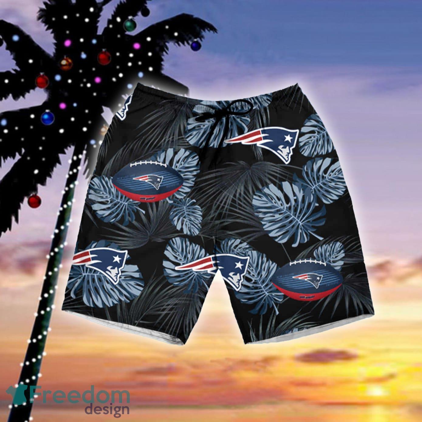 New England Patriots NFL And Palm Trees Hawaii Style 3D T-Shirt