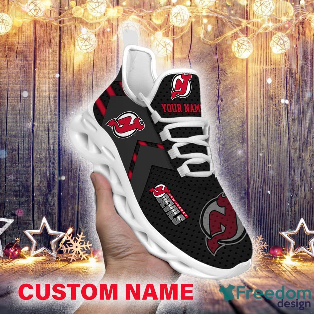 New Jersey Devils Custom Name NHL Luxury Max Soul Shoes Gift For Fans Running Sneaker - New Jersey Devils  Personalized NHL Luxury Max Soul Shoes_2