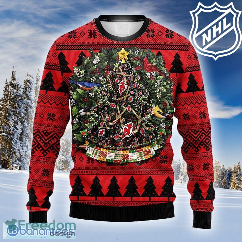 Men's New Jersey Devils Red Ugly Pullover Sweater