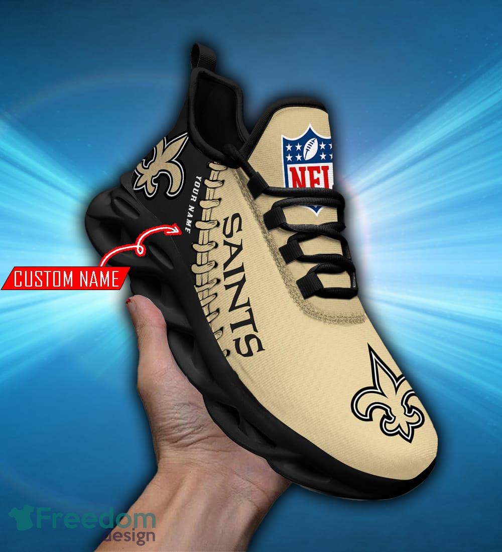 New Orleans Saints Custom Name Max Soul Sneakers Style 6 - Freedomdesign