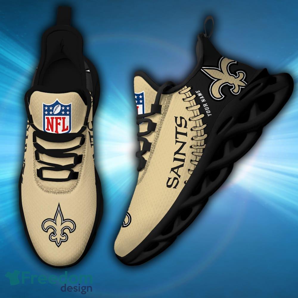 NFL New Orleans Saints Black Logo Sneaker Max Soul Shoes Gift For Fans Sport