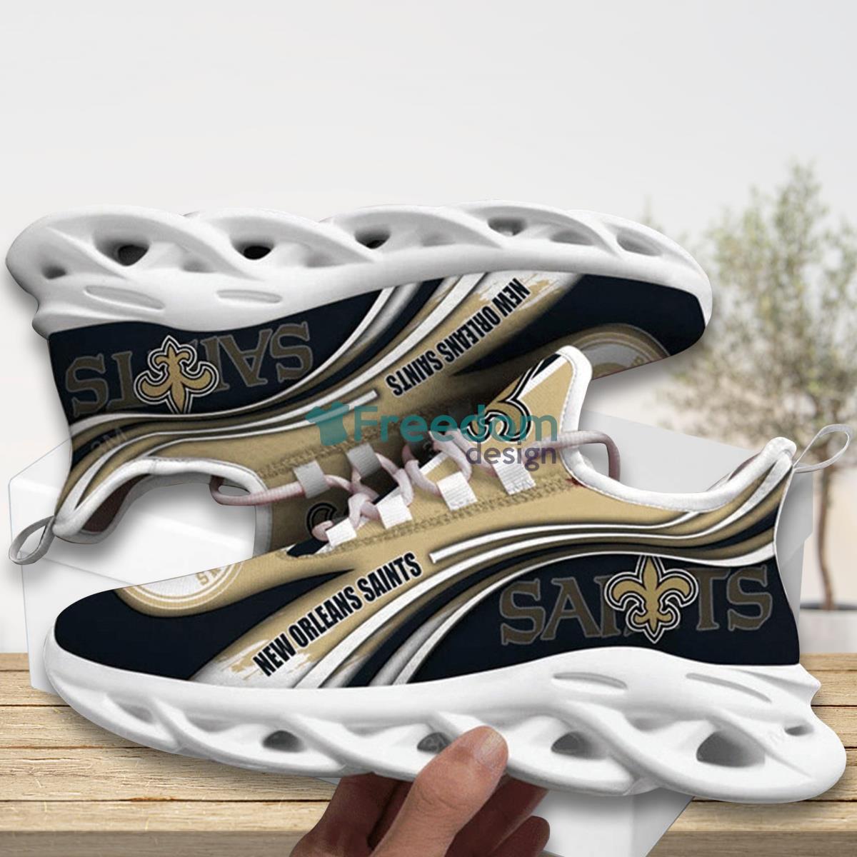 New Orleans Saints Team Max Soul Shoes Running Sneakers For Fans Product Photo 1