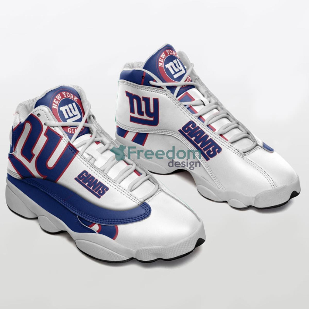 New York Giants Football Team Air Jordan 13 Shoes - Freedomdesign