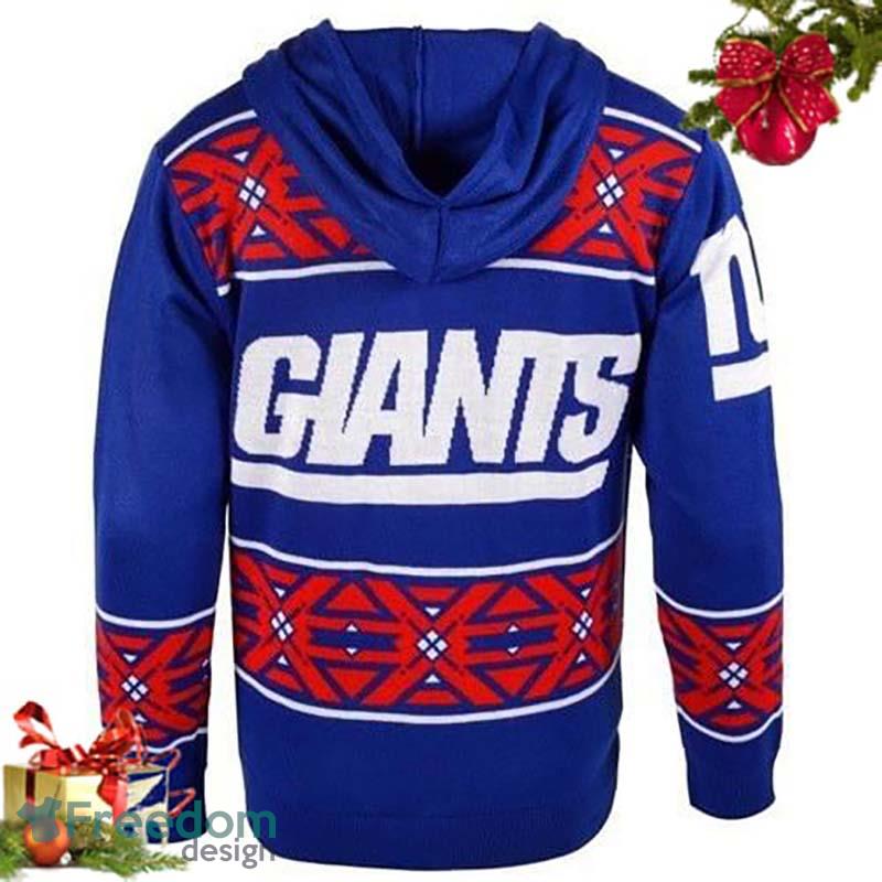 New York Giants Full Zip Hooded Ideas Funny Ugly Christmas Sweater -  Freedomdesign