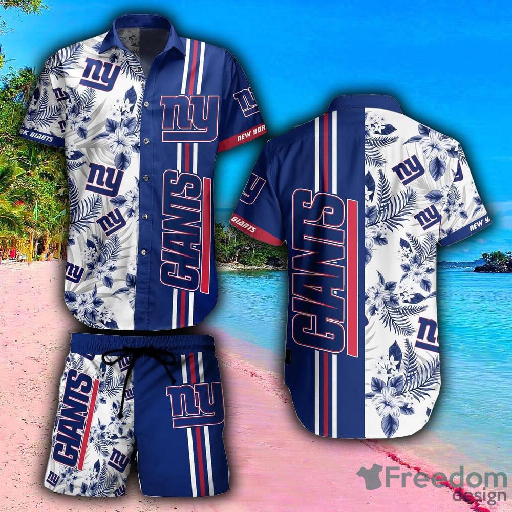 New York Giants NFL Logo Combo Hawaiian Shirt And Short Summer For Men  Women - Freedomdesign