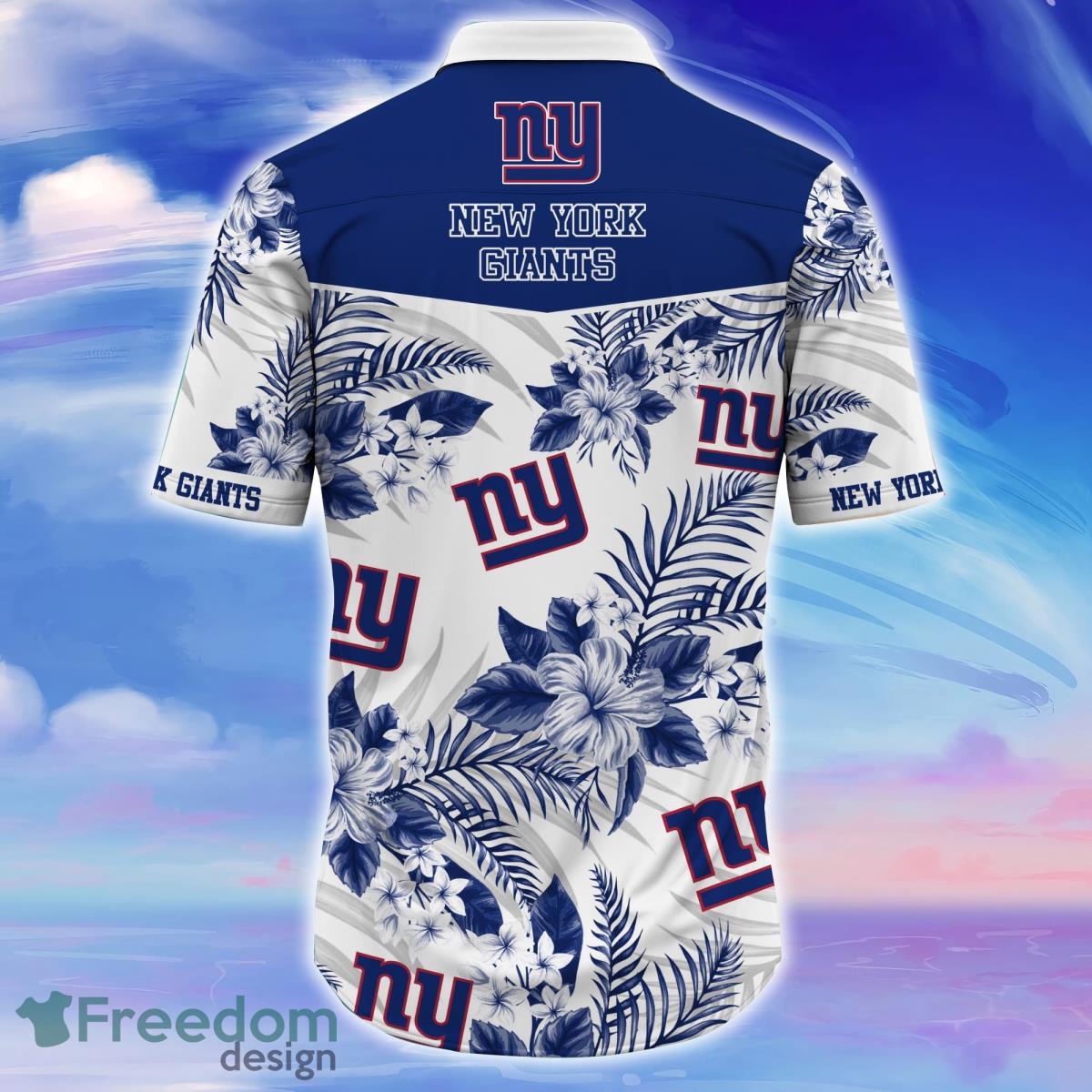 New York Giants NFL Hawaiian shirt Custom Name Summer Gift - Freedomdesign