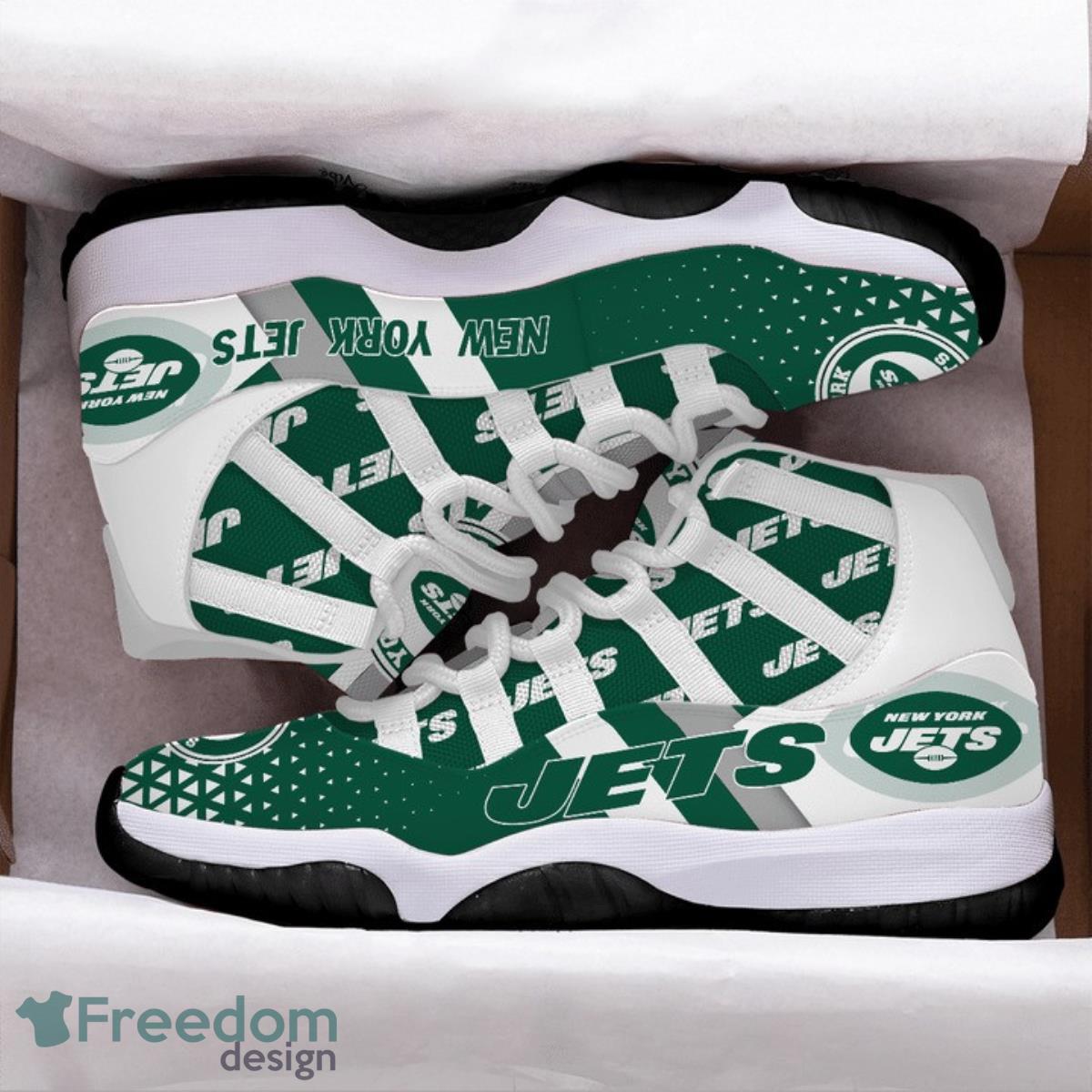 New York Jets Air Jordan 13 Custom Sneakers For Fans - Freedomdesign