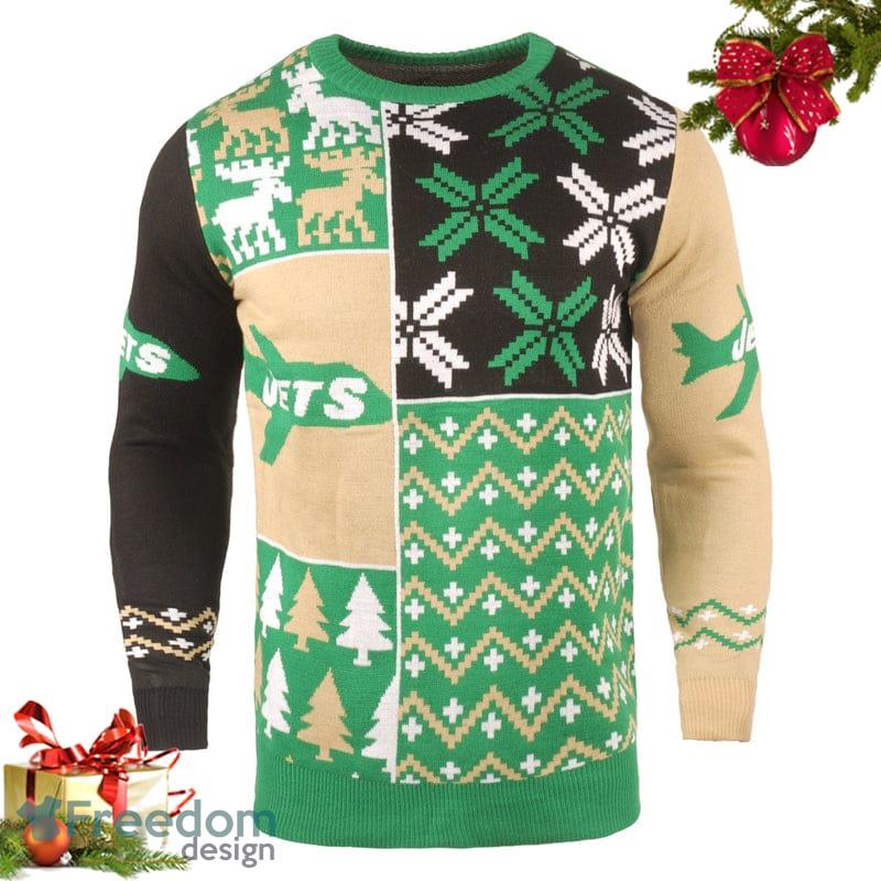 New York Jets NFL Wordmark Retro Ugly Sweater