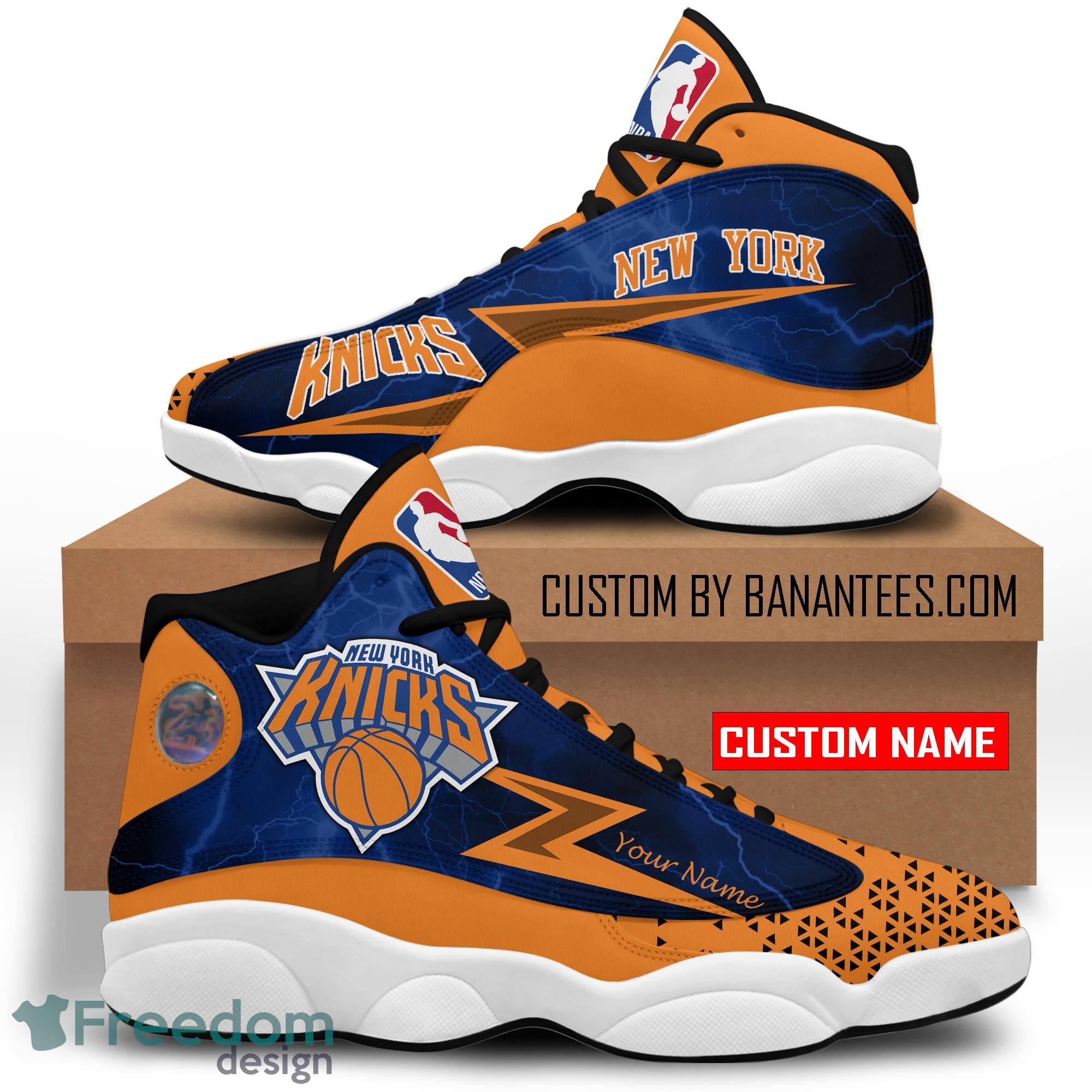 NBA New York Knicks Air Jordan 13 Custom Name Shoes - Freedomdesign