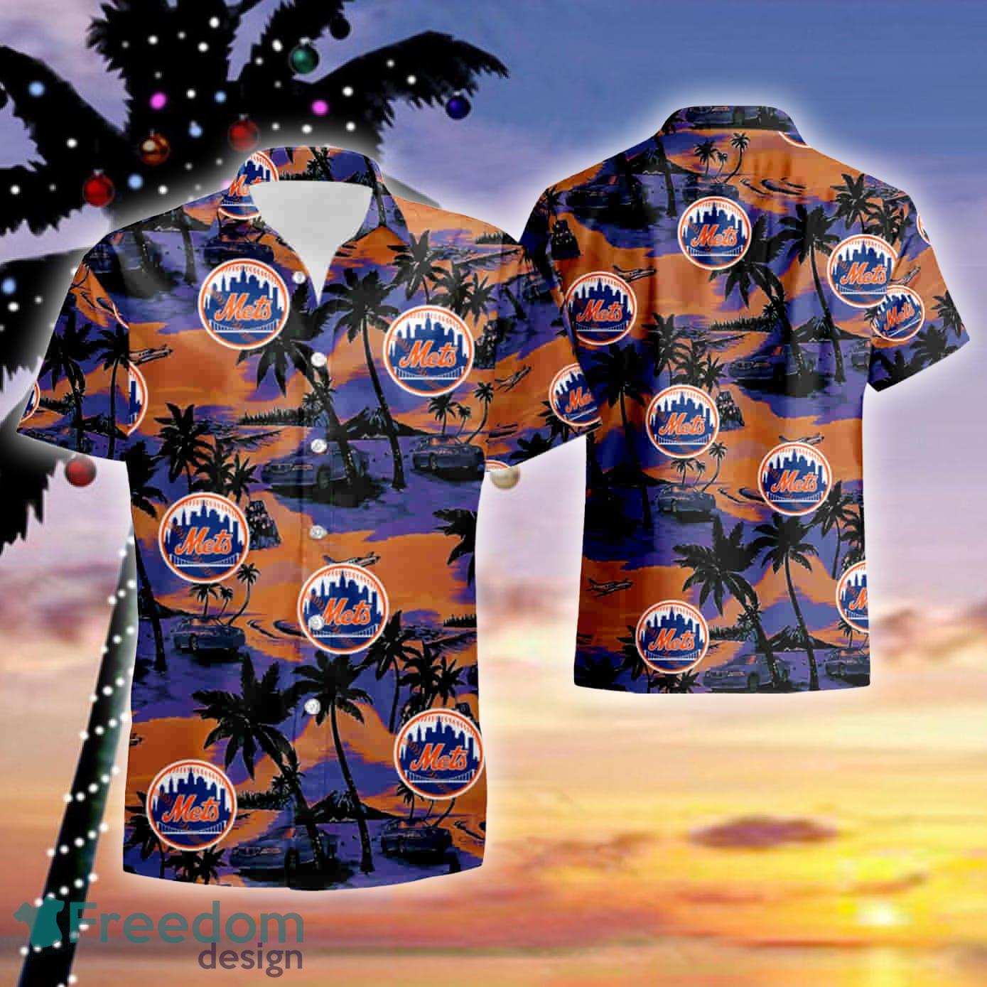 New York Mets Mlb Tommy Bahama Hawaiian Shirt And Short Set