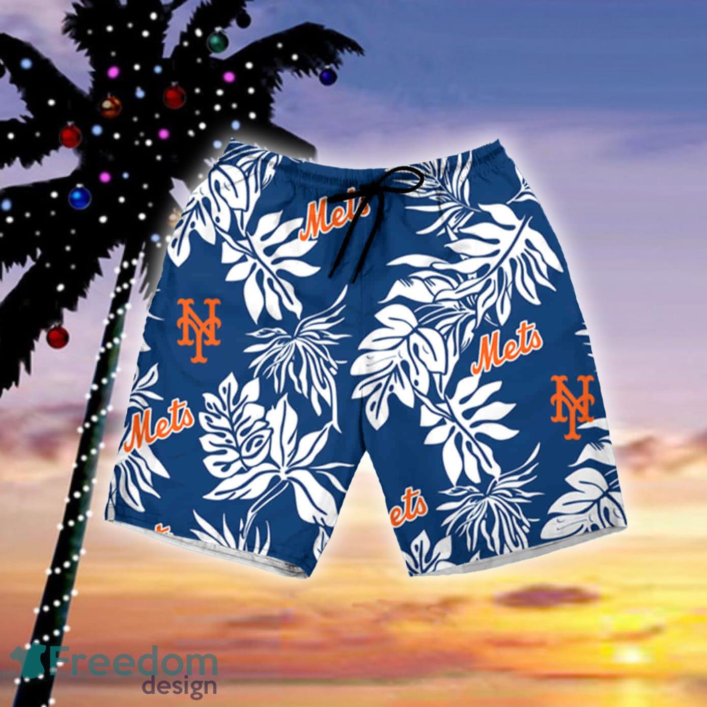 New York Mets Mlb Tommy Bahama Hawaiian Shirt And Short Set - Freedomdesign