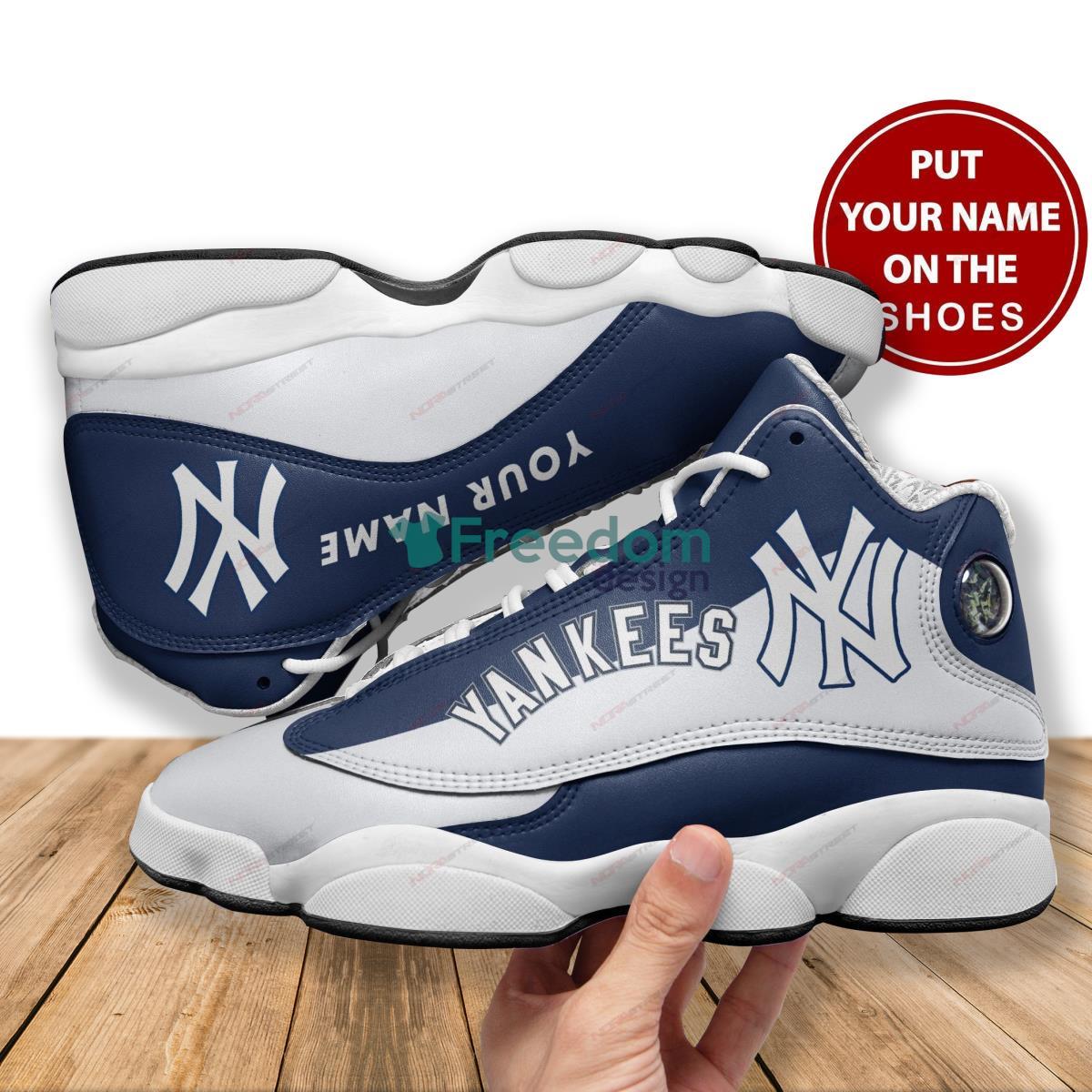 New York Yankees Baseball Team Custom Name Air Jordan 13 Shoes Product Photo 1