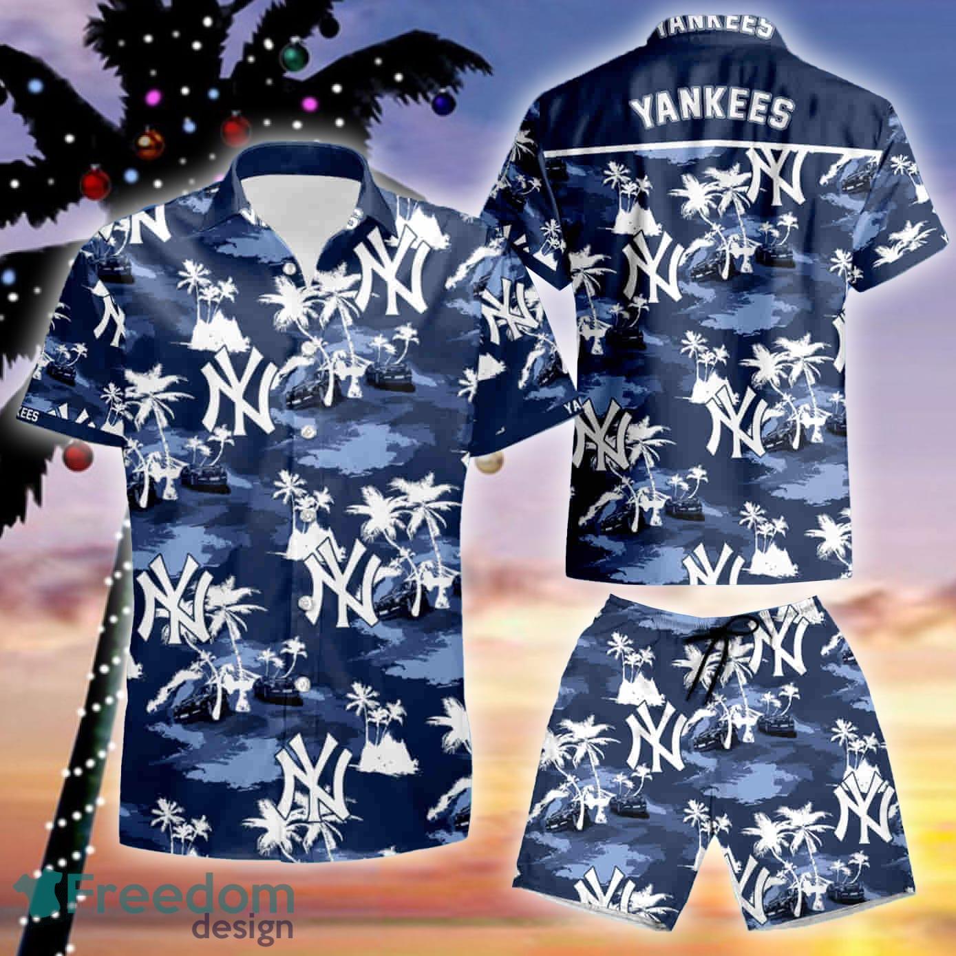 NEW YORK YANKEES TOMMY BAHAMA Hawaiian Shirt And Short Set - Freedomdesign