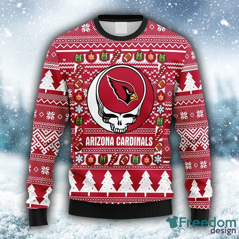 NFL Arizona Cardinals Grateful Dead Fleece 3D Sweater For Men And