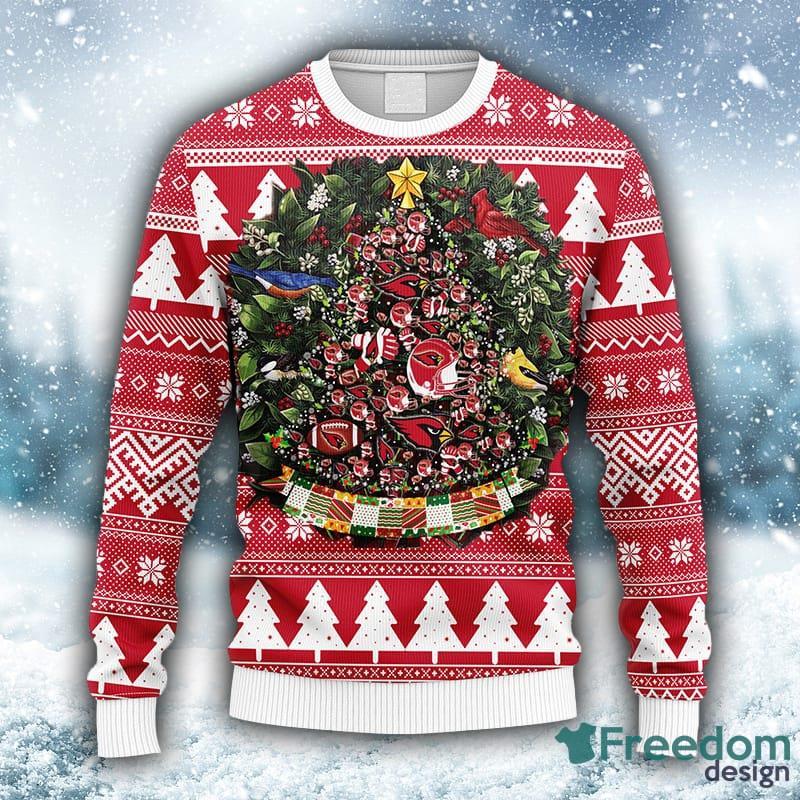 Arizona Cardinals Tree Ball Christmas Ugly Sweater