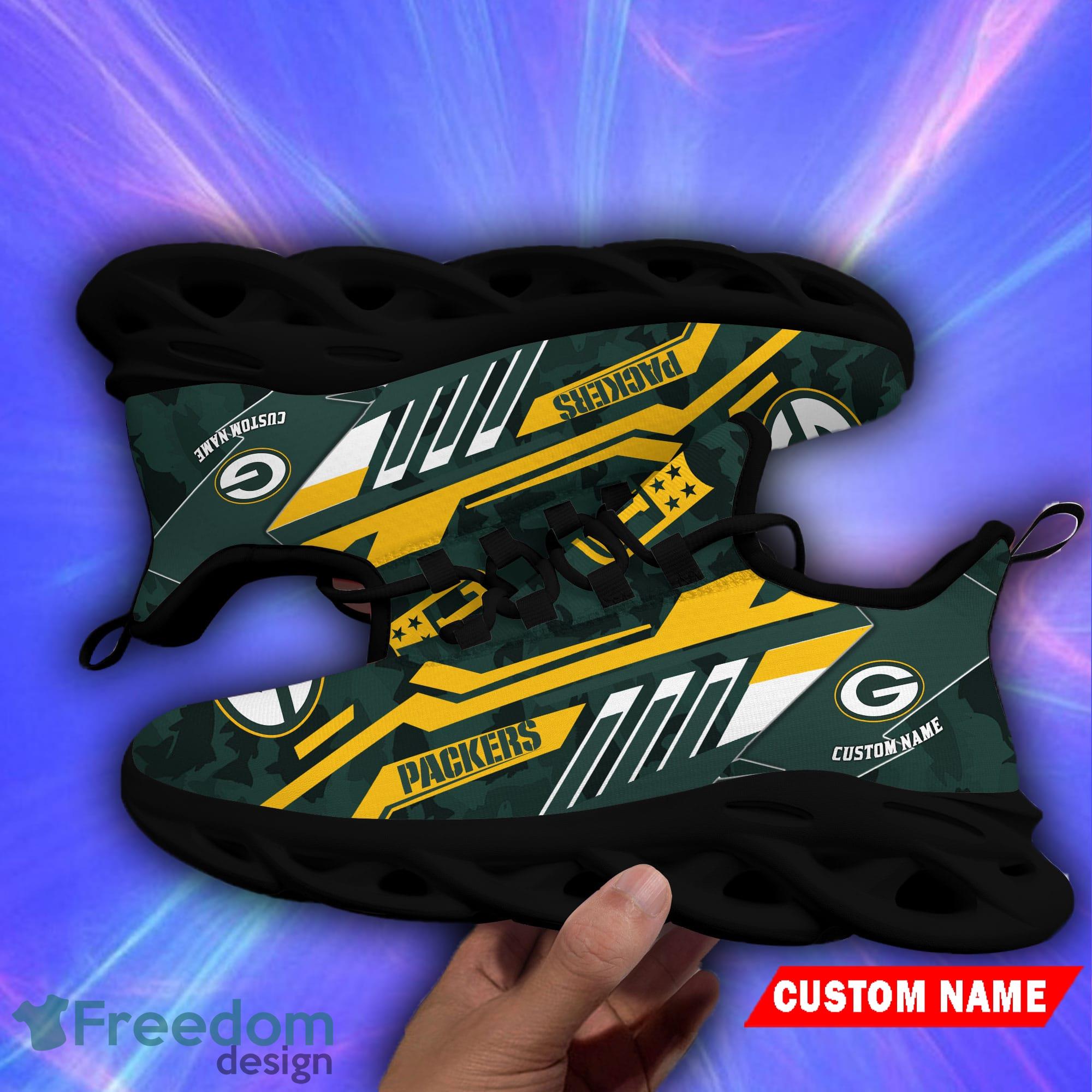 Green Bay Packers Custom Name Max Soul Shoes Special Gift For Men Women -  YesItCustom