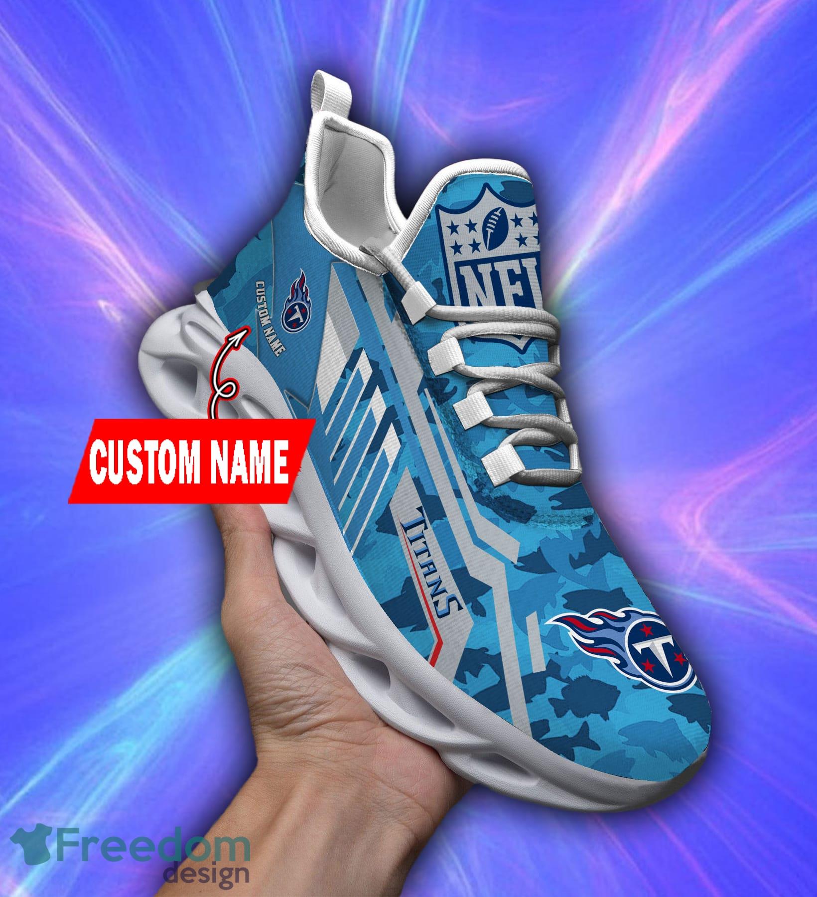 Tennessee Titans Chunky Shoes NFL Football Team Custom Name Max Soul  Sneakers - Freedomdesign