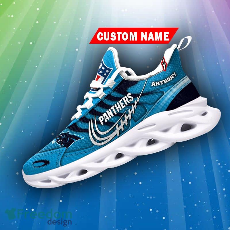 Carolina Panthers NFL Custom Name Unique Max Soul Shoes Gift For Fans  Running Sneaker - Banantees