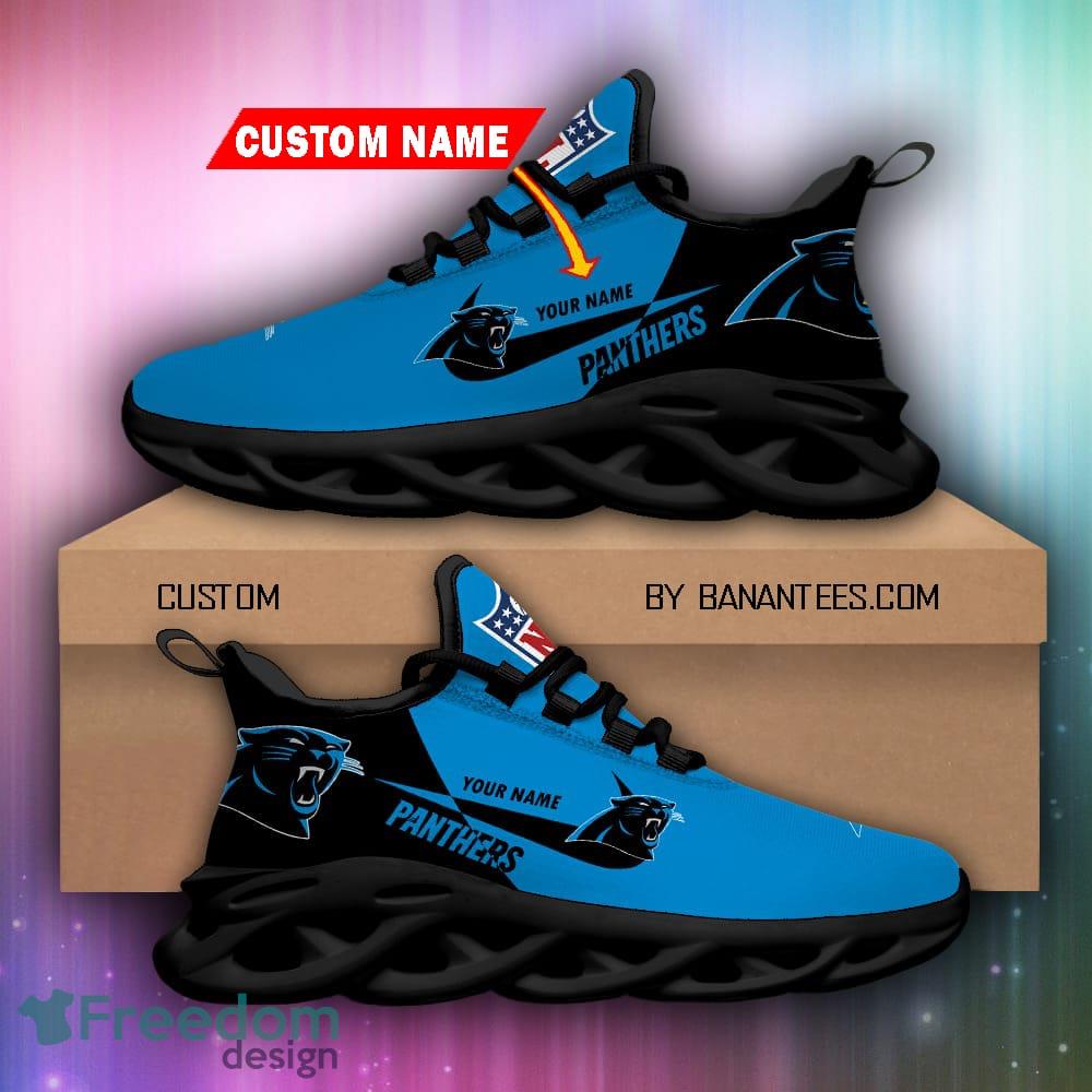 Carolina Panthers NFL Custom Name Unique Max Soul Shoes Gift For Fans  Running Sneaker - Banantees