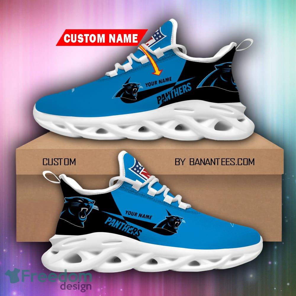 Carolina Panthers Distinctive Custom Name Chunky Sneaker AOP Gift Fans Max  Soul Shoes - YesItCustom