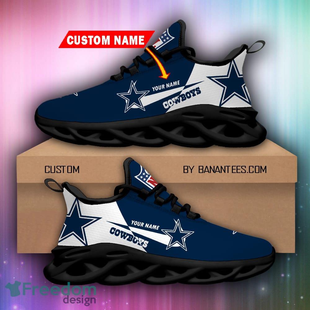 Dallas Cowboys Chunky Shoes NFL Football Team Custom Name Max Soul Sneakers  - Freedomdesign