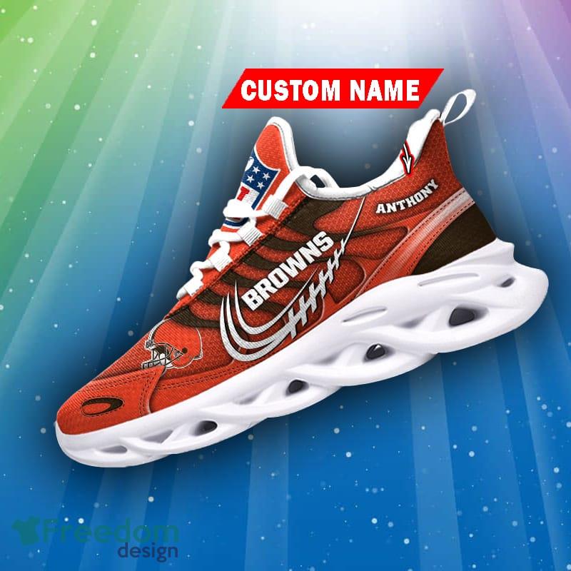 NFL Cleveland Browns Sport Sneakers Custom Name Max Soul Shoes