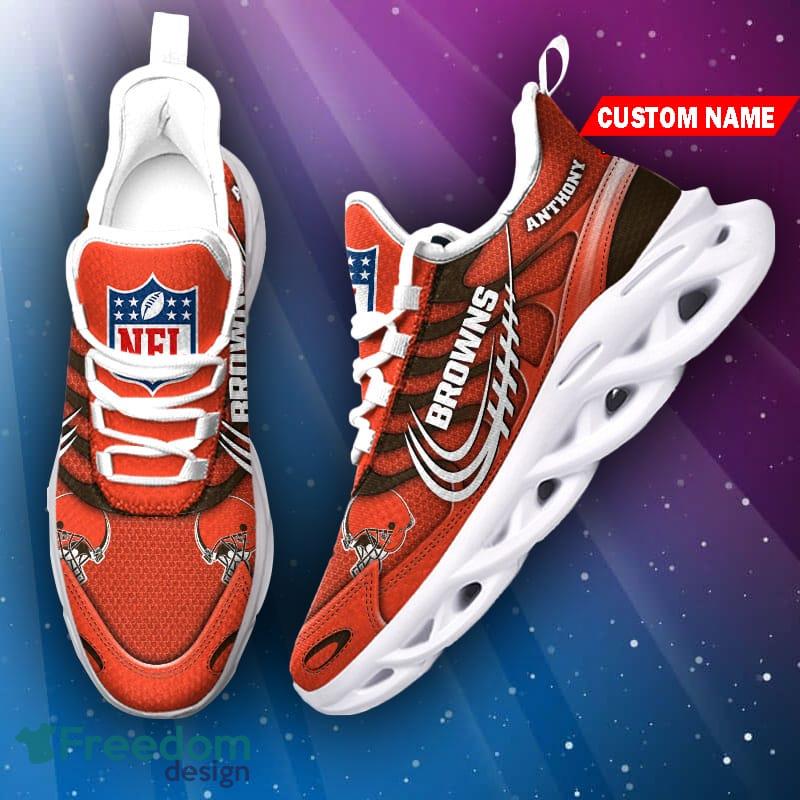 Cleveland Browns NFL Custom Name Max Soul Shoes Impressive Gift