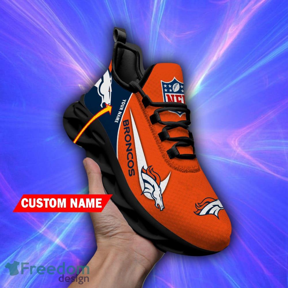 NFL Denver Broncos Chunky Sneakers Black White Max Soul Shoes Men Women -  Freedomdesign