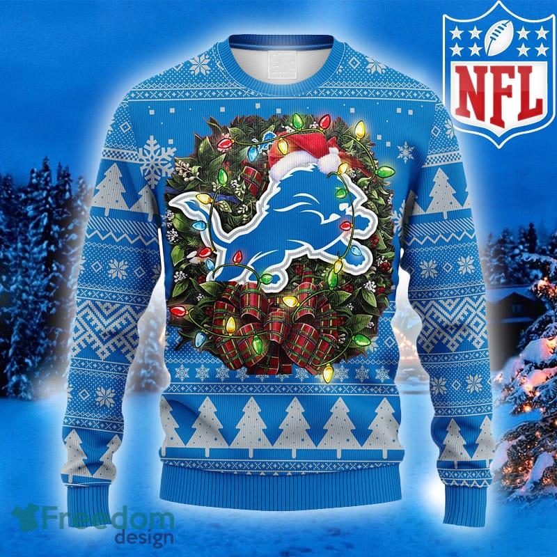 detroit lions light up christmas sweater