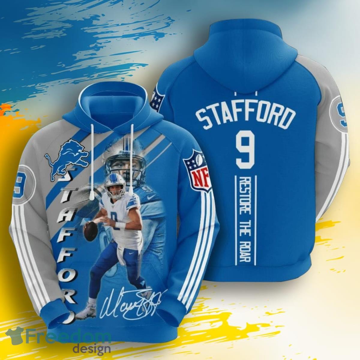 NFL Detroit Lions Legends 3D Pullover Hoodie For Fans - Freedomdesign