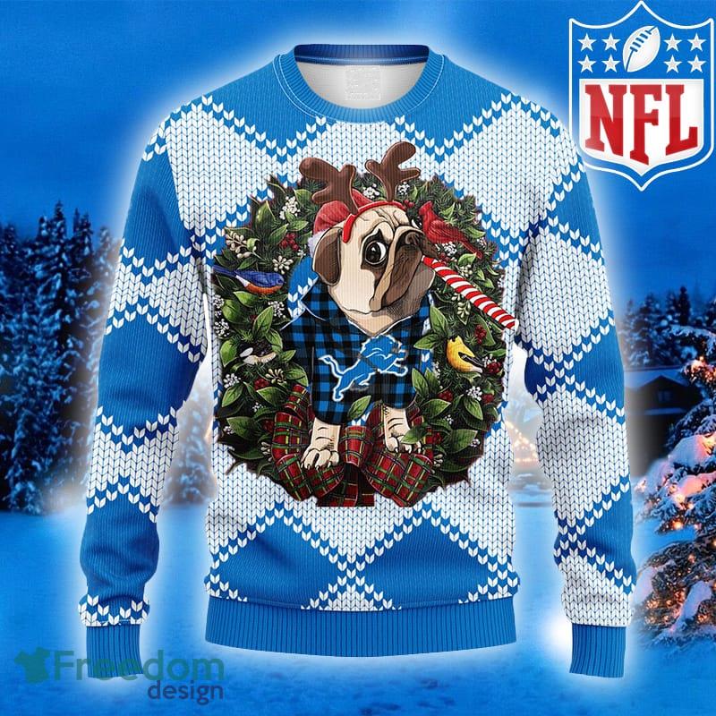 Detroit Lions Snoopy Dog Christmas AOP Sweater