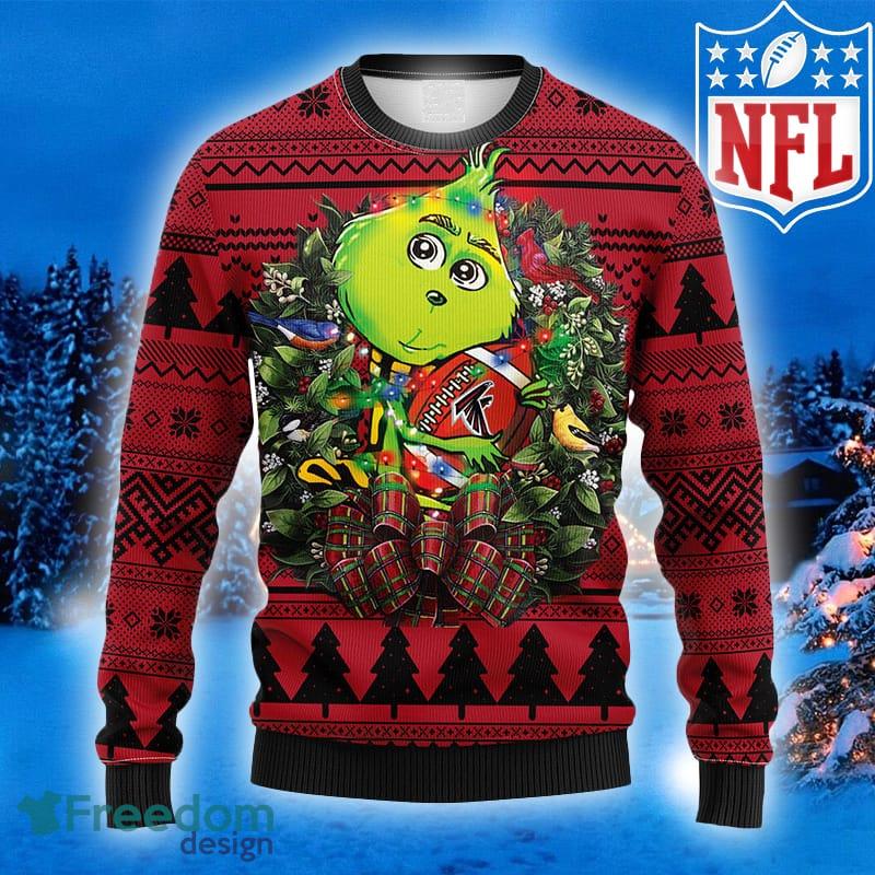 Cute Grinch American Football Atlanta Falcons Ugly Christmas Sweater For  Fans