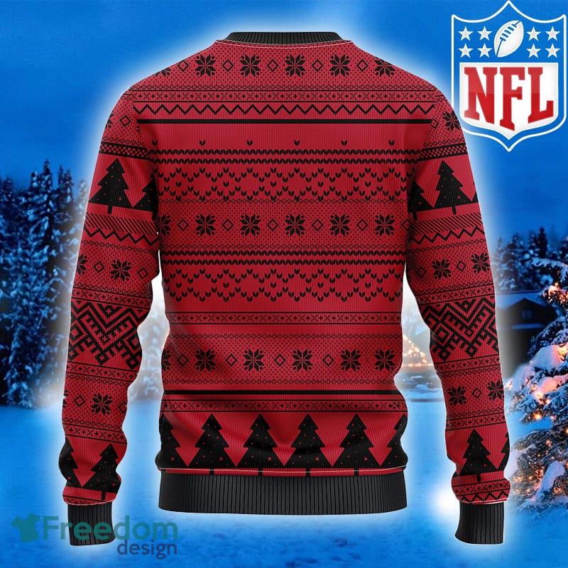 Men's Atlanta Falcons Red/Black Light Up Ugly Sweater