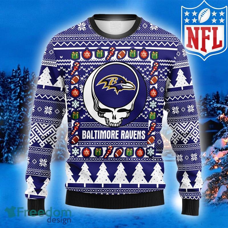 3D Print Baltimore Ravens Sweater NFL Football Fans Ugly Christmas Sweater  Christmas Gift For Men And Women