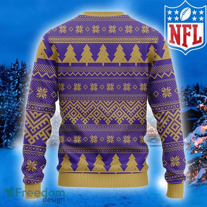 Baltimore Ravens Christmas Jumper Graphic Crew Sweatshirt - Mens