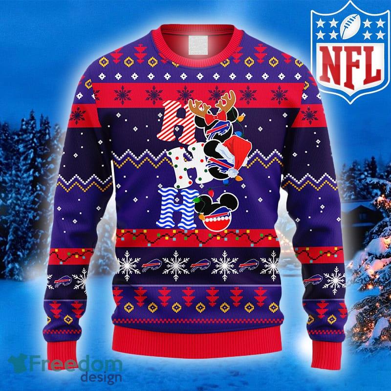 Buffalo Bills NFL Team HoHoHo Mickey Funny Men And Women Christmas Gift 3D  Ugly Christmas Sweater - Banantees