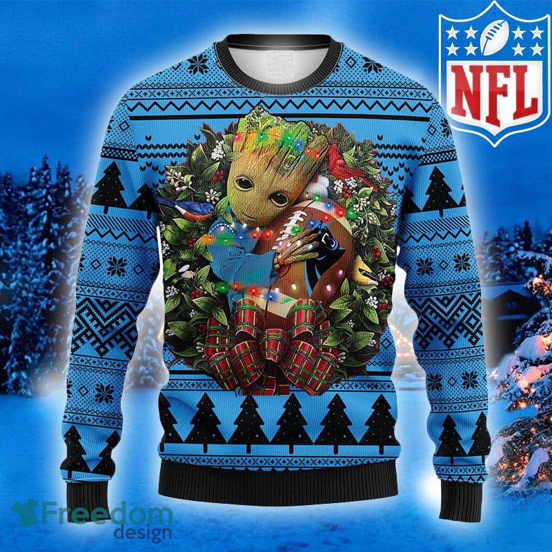 NEW Womens Ugly Christmas Sweater Carolina Panthers NFL Team