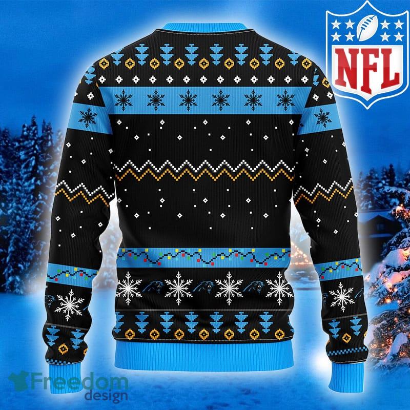 Carolina Panthers Pattern Ugly Christmas Sweater Gift - Freedomdesign