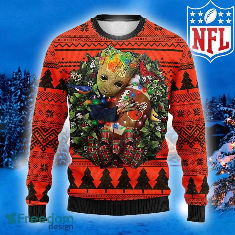 NFL Fans Cleveland Browns Funny Grinch Logo Ugly Christmas Sweater