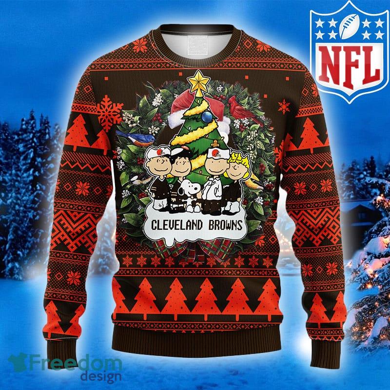 Cleveland Browns Snoopy NFL Christmas Ugly Sweater Gift For Fans