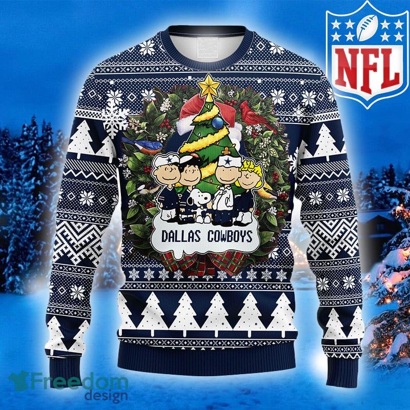 NFL Fans Dallas Cowboys Snoopy Dog Logo Ugly Christmas Sweater For