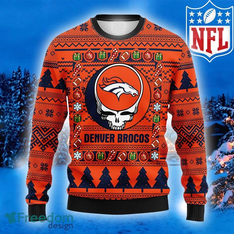NFL Denver Broncos Christmas AOP Design Knitted Sweater For Men And Women -  YesItCustom